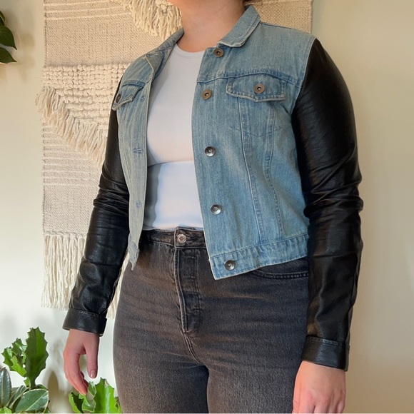 Jack Jean Jacket with Leather Arms - Picture 3 of 7